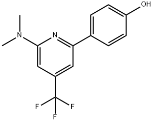 4-(6-Dimethylamino-4-trifluoromethyl-pyridin-2-yl) -phenol 结构式