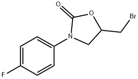 5-(溴甲基)-3-(4-氟苯基)噁唑烷-2-酮 结构式