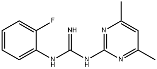 N-(4,6-二甲基嘧啶-2-基)-N'-(2-氟苯基)胍 结构式