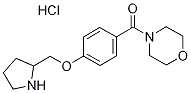 4-[4-(吡咯烷-2-基甲氧基)苯甲酰]吗啉盐酸盐 结构式