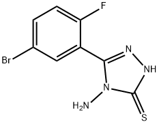 4-氨基-5-(5-溴-2-氟苯基)-4H-1,2,4-三唑-3-硫醇 结构式