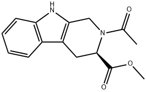 (3R)-2-乙酰基-2,3,4,9-四氢-1H-Β-咔啉-3-甲酸甲酯 结构式