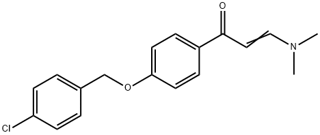 (2E)-1-{4-[(4-氯苄基)氧基]苯基}-3-(二甲基氨基)丙-2-烯-1-酮 结构式
