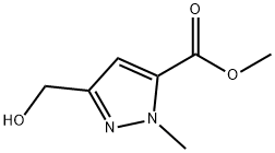 Methyl 5-hydroxymethyl-2-methyl-2H-pyrazole-3-carboxylate 结构式