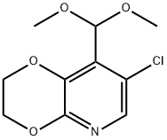 7-氯-8-(二甲氧基甲基)-2,3-二氢-[1,4]二噁英[2,3-B]吡啶 结构式