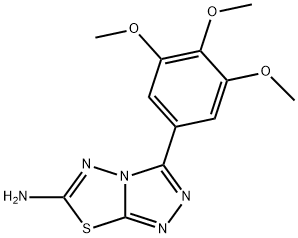 3-(3,4,5-三甲氧苯基)[1,2,4]三唑并[3,4-B][1,3,4]噻二唑-6-胺 结构式