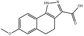 7-甲氧基-4,5-二氢-1H-苯并[G]1H-吲唑-3-羧酸 结构式