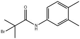 2-溴-N-(3,4-二甲基苯基)-2-甲基丙酰胺 结构式
