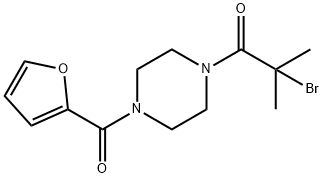 1-(2-溴-2-甲基丙醇基)-4-(2-呋喃甲酰基)哌嗪 结构式