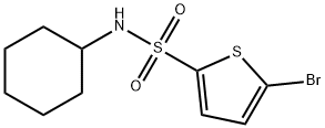 5-溴-N-环己基-2-噻吩磺酰胺 结构式