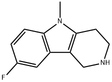 8-氟-5-甲基-2,3,4,5-四氢-1H-吡啶并[4,3-B]吲哚 结构式