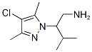 [2-(4-氯-3,5-二甲基-1H-吡唑-1-基)-3-甲基丁基]胺 结构式