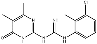 N-(3-氯-2-甲基苯基)-N'-(4,5-二甲基-6-氧代-1,6-二氢嘧啶-2-基)胍 结构式