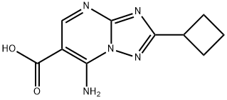 7-氨基-2-环丁基[1,2,4]三唑并[1,5-A]嘧啶-6-羧酸 结构式