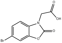 2-(6-溴-2-氧代-1,3-苯并恶唑-3-基)乙酸 结构式
