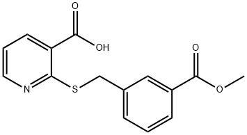 2-{[3-(Methoxycarbonyl)benzyl]thio}nicotinic acid 结构式