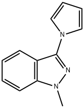 1-甲基-3-(1H-吡咯-1-基)-1H-吲唑 结构式