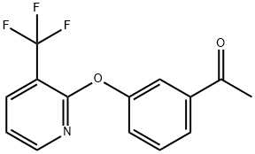 1-(3-((3-(三氟甲基)吡啶-2-基)氧基)苯基)乙烷-1-酮 结构式