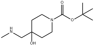 4-羟基-4-((甲基氨基)甲基)哌啶-1-甲酸叔丁酯 结构式