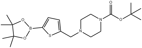 5-((4-Boc-piperazine)methyl) -2-thiopheneboronic acid pinacol ester 结构式