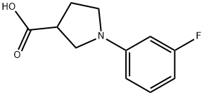 1-(3-FLUOROPHENYL)PYRROLIDINE-3-CARBOXYLICACID 结构式