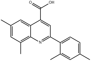 2-(2,4-二甲基苯基)-6,8-二甲基-喹啉-4-羧酸 结构式