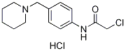 2-氯-N-[4-(1-哌啶基甲基)苯基]-乙酰胺盐酸盐(1:1) 结构式