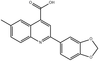 2-(1,3-苯并二唑-5-基)-6-甲基-喹啉-4-羧酸 结构式