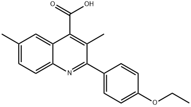 2-(4-乙氧苯基)-3,6-二甲基喹啉-4-羧酸 结构式