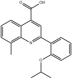 2-(2-异丙氧芬基)-8-甲基喹啉-4-羧酸 结构式