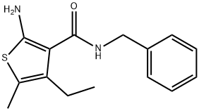 2-氨基-N-(苄基)-4-乙基-5-甲基-噻吩-3-甲酰胺 结构式