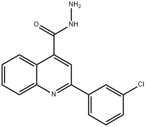 2-(3-氯苯基)-4-喹啉卡巴肼 结构式