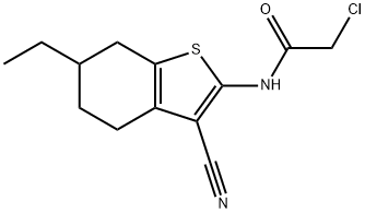 2-氯-N-(3-氰基-6-乙基-4,5,6,7-四氢-1-苯并噻吩-2-基)乙酰胺 结构式