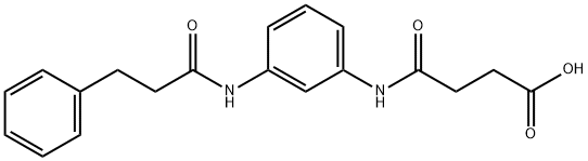 4-氧代-4-((3-(3-苯基丙酰胺基)苯基)氨基)丁酸 结构式