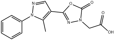 [5-(5-methyl-1-phenyl-1h-pyrazol-4-yl)-2-oxo-1,3,4-oxadiazol-3(2h)-yl]acetic acid 结构式