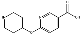 6-(哌啶-4-基氧基)烟酸 结构式