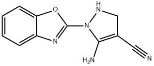 5-氨基-1-(苯并[D]噁唑-2-基)-2,3-二氢-1H-吡唑-4-甲腈 结构式