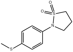 2-[4-(methylsulfanyl)phenyl]tetrahydro-1H-1lambda~6~-isothiazole-1,1-dione 结构式