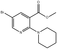 5-溴-2-(哌啶-1-基)烟酸甲酯 结构式