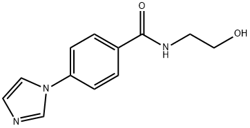 N-(2-hydroxyethyl)-4-(1H-imidazol-1-yl)benzenecarboxamide 结构式