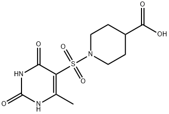 1-[(6-Methyl-2,4-dioxo-1,2,3,4-tetrahydropyrimidin-5-yl)sulfonyl]piperidine-4-car 结构式