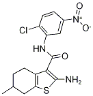 2-氨基-N-(2-氯-5-硝基苯基)-6-甲基-4,5,6,7-四氢-1-苯并噻吩-3-甲酰胺 结构式