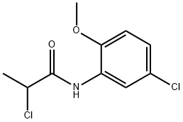 2-氯-N-(5-氯-2-甲氧基-苯基)丙酰胺 结构式