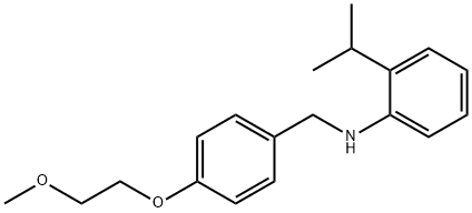 2-Isopropyl-N-[4-(2-methoxyethoxy)benzyl]aniline 结构式