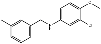 3-Chloro-4-methoxy-N-(3-methylbenzyl)aniline 结构式