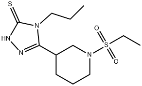 5-[1-(Ethylsulfonyl)piperidin-3-yl]-4-propyl-4H-1,2,4-triazole-3-thiol 结构式