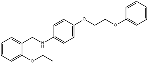 N-(2-Ethoxybenzyl)-4-(2-phenoxyethoxy)aniline 结构式