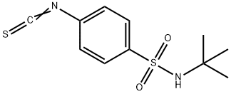 N-叔丁基-4-硫代异氰酸酯邻-苯磺酰胺 结构式