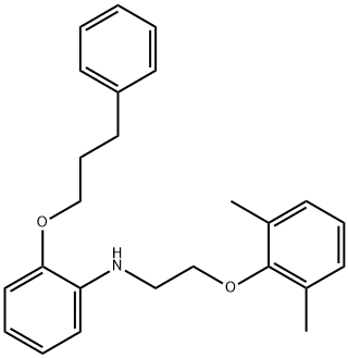 N-[2-(2,6-Dimethylphenoxy)ethyl]-2-(3-phenylpropoxy)aniline 结构式