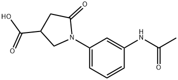 1-[3-(乙酰基氨基)苯基]-5-氧代吡咯烷-3-羧酸 结构式